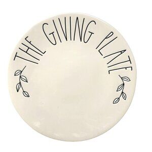 Rae Dunn Giving Plate Ceramic 11in  Fall Autumn Holiday Cookie Tray Gifting